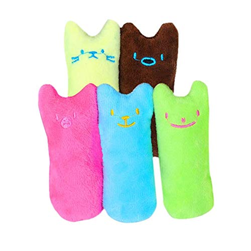 QWEQWE 1 Unids Dientes Moler Catnip Toys Funny Interactive Pelush Cat Toy Pet Kitten Masticar Vocal Juguete Garras Thumb Bite Cat Mint Gatos Juguetes (Color : Pink)