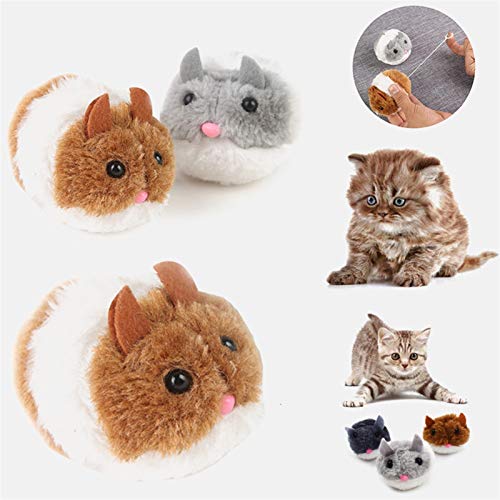 QWEQWE 1pc Lindo Gato Juguetes Gatito Gracioso Rata Seguridad Peluche pequeño ratón Juguete Interactivo Peluche Juguete Regalo Regalo ratón Mascota (Color : 1)