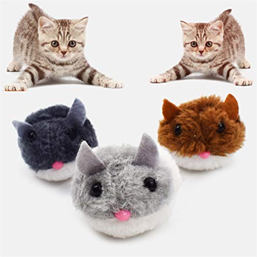 QWEQWE 1pc Lindo Gato Juguetes Gatito Gracioso Rata Seguridad Peluche pequeño ratón Juguete Interactivo Peluche Juguete Regalo Regalo ratón Mascota (Color : 1)