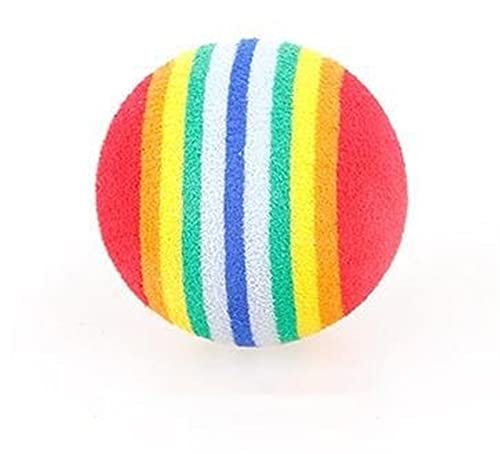 QWEQWE Dientes Moler Catnip Toys Funny Interactive Pelush Cat Toy Pet Kitten Masticar Vocal Juguete Garras Thumb Bite Cat Menta para Gatos Calientes (Color : Rainbow Ball)