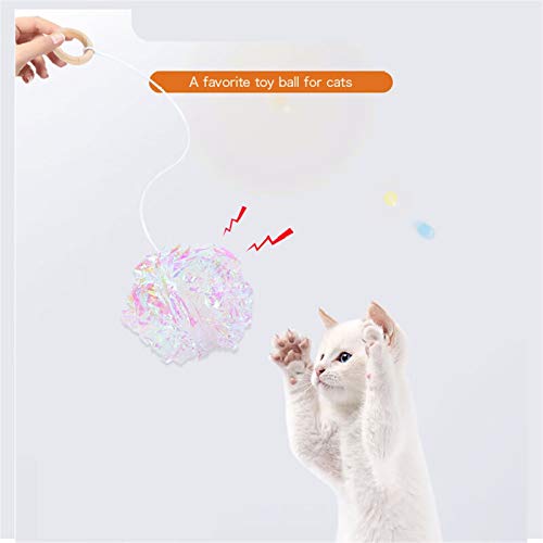 QWEQWE Productos para Mascotas Tamaño Candy Color Papel Flower Ball Anillo Toy Cat Toys Interactive Lucky Cats Suministros