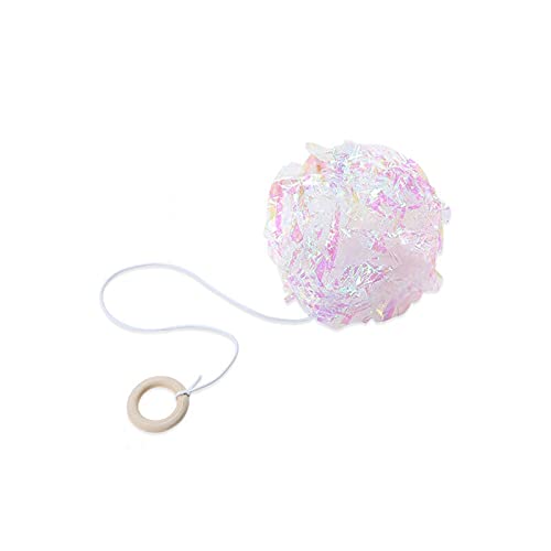 QWEQWE Productos para Mascotas Tamaño Candy Color Papel Flower Ball Anillo Toy Cat Toys Interactive Lucky Cats Suministros