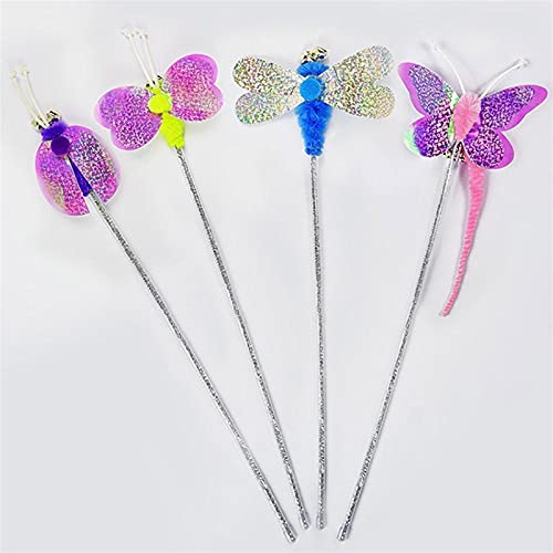 QWEQWE Suave Colorido Gato Pluma Gusano Mariposa de la Mariposa Juguete para Gatito Gatito Divertido Jugando Juguete Interactivo Juguete Gato Gato Gato Suministros de Gato (Color : L1)