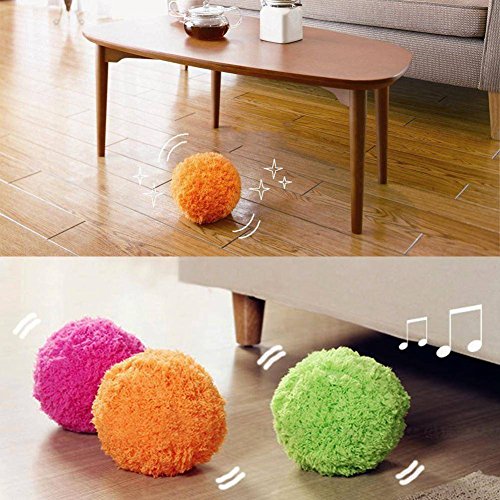 Qyoung Juguete eléctrico para perros, bola mágica con 4 mangas suaves, juguete automático para mascotas, para mantener a tu gato o perro interesado y limpio el suelo