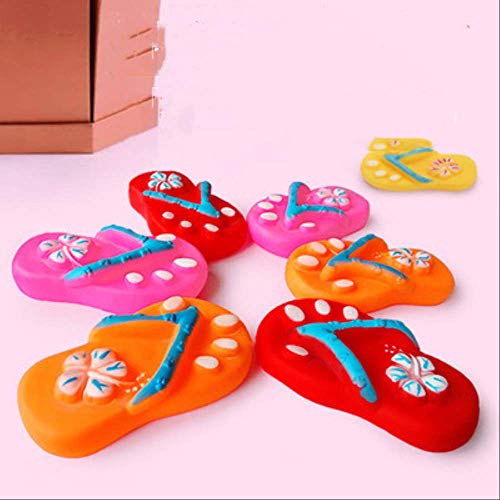 QZHYGE Zapatillas de Dibujos Animados vocales al Azar 1, Chanclas vocales ambientales, Perro, Gato, Silicona, mordida, Zapatillas, Juguetes, mejoran la Inteligencia