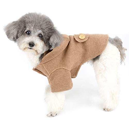 Ranphy Ropa para Mascotas para pequeñas Sudaderas GOG Sudaderas de Punto Fino suéter Cachorro Gato Traje Lindo con Capucha Abrigo Sudaderas Chaqueta Perrito Caliente Dos Manga Camisa Ropa