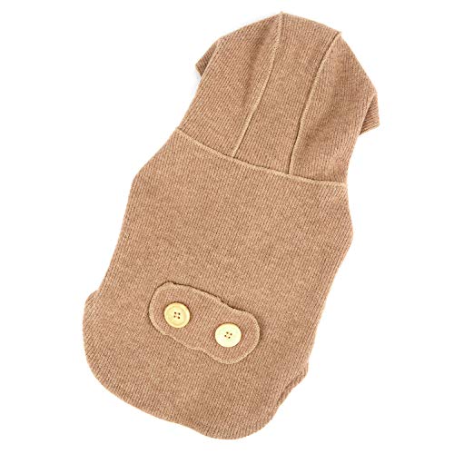 Ranphy Ropa para Mascotas para pequeñas Sudaderas GOG Sudaderas de Punto Fino suéter Cachorro Gato Traje Lindo con Capucha Abrigo Sudaderas Chaqueta Perrito Caliente Dos Manga Camisa Ropa