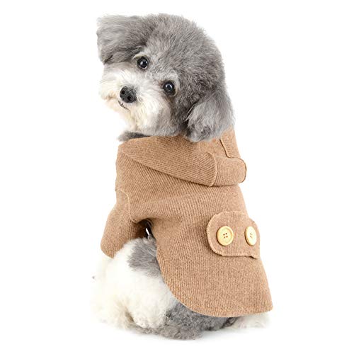 Ranphy Ropa para Mascotas para pequeñas Sudaderas GOG Sudaderas de Punto Fino suéter Cachorro Gato Traje Lindo con Capucha Abrigo Sudaderas Chaqueta Perrito Caliente Dos Manga Camisa Ropa