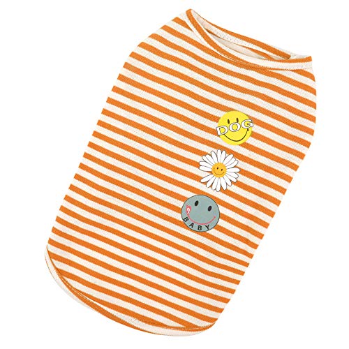 Ranphy Ropa para perros pequeños Boy Girl Puppy Shirt Daisy Pattern T-Shirts Perrito Gatito Pullover Chaleco Gato Sin Mangas Camiseta Transpirable Verano Perrito Ropa Mascota