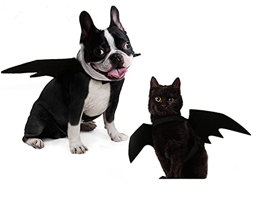 Ranvi Alas de murciélago para Perros Grandes felinos, Disfraz para decoración de Fiesta, Disfraz de Halloween para Mascotas, Disfraz de Perro, Accesorios de Ropa(S)
