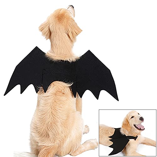Ranvi Alas de murciélago para Perros Grandes felinos, Disfraz para decoración de Fiesta, Disfraz de Halloween para Mascotas, Disfraz de Perro, Accesorios de Ropa(S)