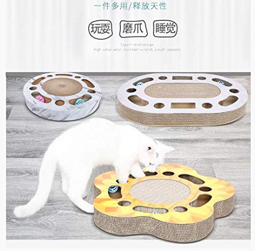 Rascador De Gato Corrugado, Juguete De Campana, Carrusel De Agujero De Gato, Juguete De Gato Divertido, Suministros De Gato Túnel Redondo