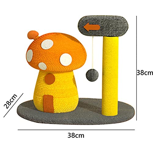 Rascador de gato Rascador de hongos Cactus Rascador Poste para gatos, Sisal Gato Rascador con Bola