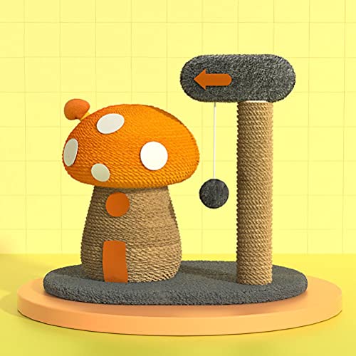 Rascador de gato Rascador de hongos Cactus Rascador Poste para gatos, Sisal Gato Rascador con Bola