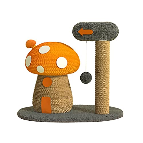 Rascador de gato Rascador de hongos Cactus Rascador Poste para gatos, Sisal Gato Rascador con Bola