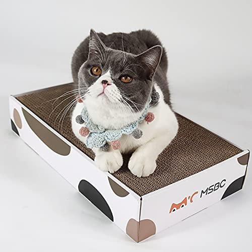 Rascador para gatos de cartón, 3 capas, reversible, duradero, alfombrilla para rascar de cartón reciclado, 3 unidades