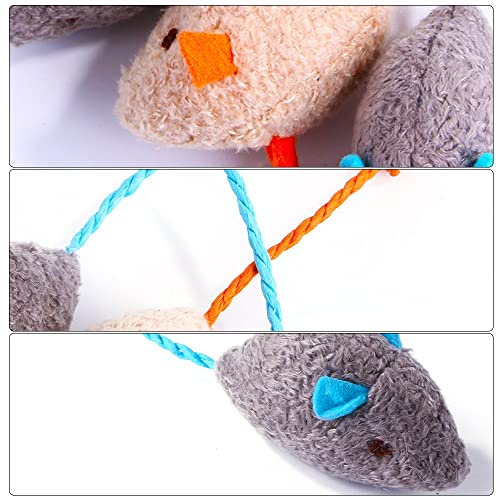 Ratón de juguete para gatos, juguetes para gatos ratón, para gatos jugar a masticar, limpieza de dientes, juguete de peluche realista, simulación hierba gatera, juguete suave masticar mascotas