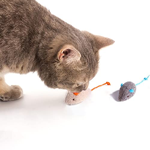 Ratón de juguete para gatos, juguetes para gatos ratón, para gatos jugar a masticar, limpieza de dientes, juguete de peluche realista, simulación hierba gatera, juguete suave masticar mascotas