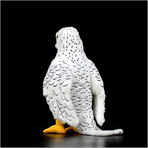 Rcsinway 25 cm suave Sea Falcon Peluche de juguete de peluche de pájaro blanco real (tamaño: 25 cm, color: Gyrfalcon)