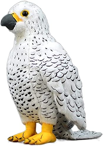 Rcsinway 25 cm suave Sea Falcon Peluche de juguete de peluche de pájaro blanco real (tamaño: 25 cm, color: Gyrfalcon)