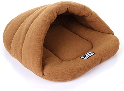 Rcsinway Cama para mascotas, perros, gatos, invierno, pantuflas cálidas, estilo casa, bonitas, suaves, adecuadas para productos de cojín, rojo, 38 x 48 cm (tamaño: 28 x 38 cm, color: oro)