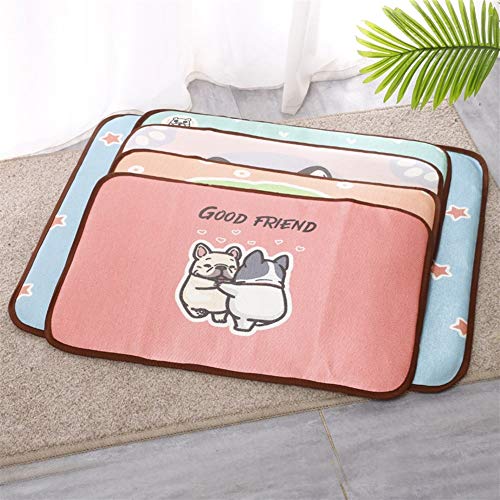 Rcsinway Estera de Seda del Hielo del Verano cojín del Animal doméstico impresión Gatos y Perros de Almohadillas Removibles for Mascotas comunes, adecuados for los Gatos, Perros y Animales pequeños
