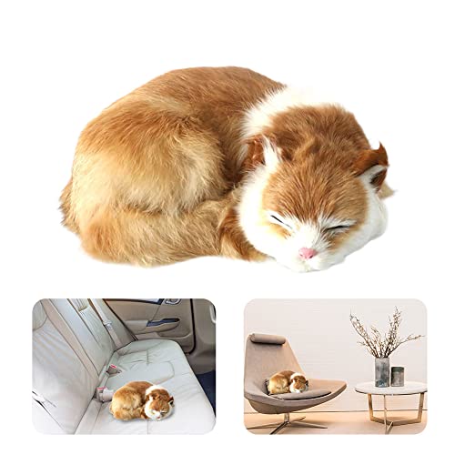 Realista Vida para Dormir Gato Gato Juguete Suave Suave Peluche Artificial Durmiente Respiración Gatito Simulado Artificial Cuero Mullido Gatito Fotografía Punta