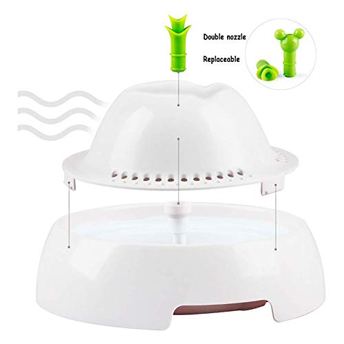 Recipiente Mascotas Dispensador Agua y oxígeno Activo Mascotas Circulación automática Gatos y Perros Fuente alimentación Inteligente Fuente Agua Potable