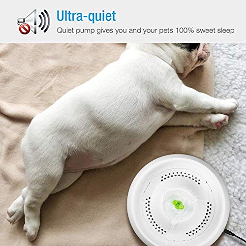 Recipiente Mascotas Dispensador Agua y oxígeno Activo Mascotas Circulación automática Gatos y Perros Fuente alimentación Inteligente Fuente Agua Potable