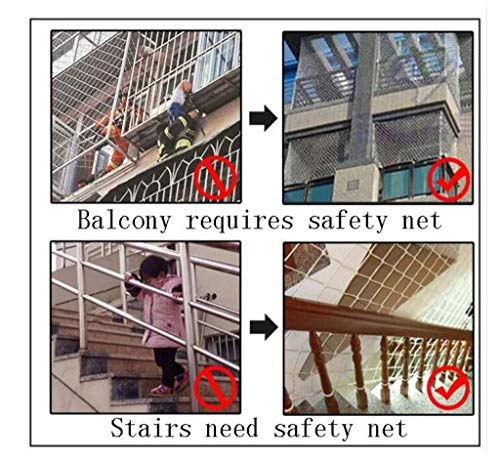 Red de protección de escaleras Balcón Contra La Caída Red Neta For Niños Red Neta Gato Neta Protección de La Red Neta Red de Seguridad Decoración Neta Jardín de Infantes Parque Infantil Estadio Multiu