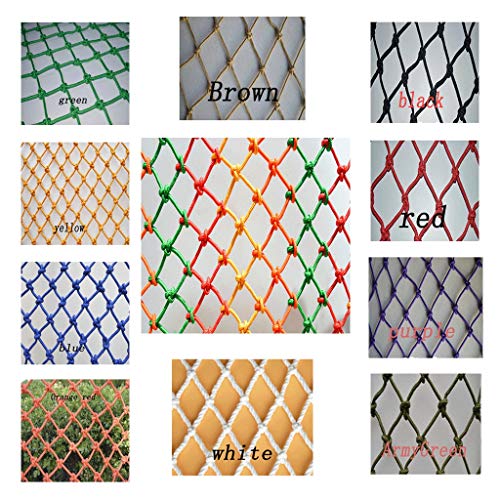 Red de Protección Duradero Red de Seguridad Color Decorativo Red Infantil Colgante Red Balcón Escalera Cuerda de Nylon Protección Infantil Colgar Ropa En El Techo Grosor Cuerda 4 Mm/Malla Tamaño 4 C