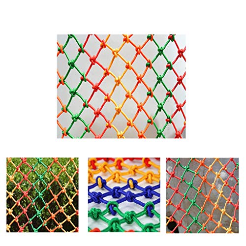 Red de Protección Duradero Red de Seguridad Color Decorativo Red Infantil Colgante Red Balcón Escalera Cuerda de Nylon Protección Infantil Colgar Ropa En El Techo Grosor Cuerda 4 Mm/Malla Tamaño 4 C