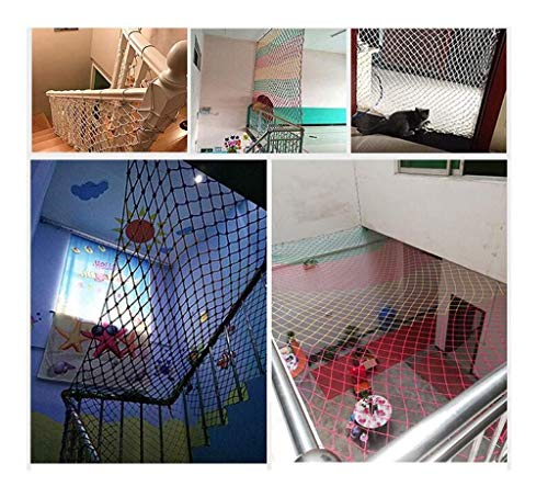 Red de Protección Válida para Múltiples Usos Ideal Red Multiusos de Seguridad Decoración Neta Niños Balcón Protección Contra Caídas Escaleras Netas Red de Guardería Cerca del Gato Red Neta Colgando Ro