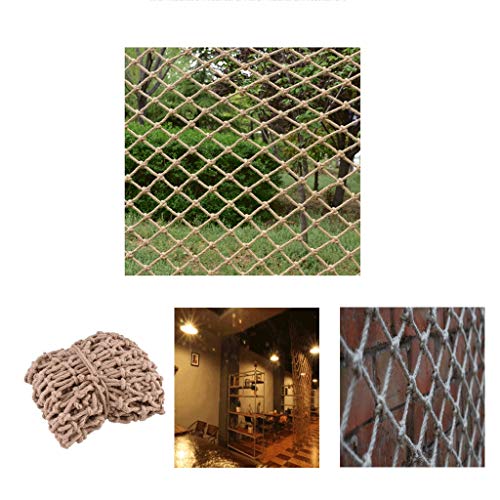 Red de Protección Válida para Múltiples Usos Ideal Tejido a Mano Cuerda de Cáñamo Rejilla Red Multifunción Decoración de Pared Balcón Interior Barandilla Escalera Cerca Construcción Seguridad a Prueba