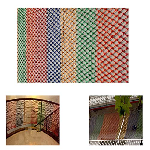 Red de Seguridad para Balcones y Ventanas, Escalera de Seguridad Roja Gimnasio Colgando Loro Pared de Malla Protectora Multicolor Balcón Decorativo Neta Barandilla Niños Gato Red Multicolor (tamaño: C