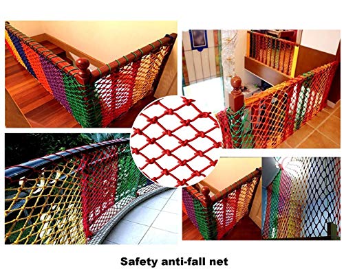 Red de Seguridad para Exteriores Red de Cuerda, Red de Seguridad, Escalera de Balcón for Mascotas, Escalera de Red Anticaída, Red de Protección, Color Decorativo, Red de Nylon, se Puede Aislar Mascota