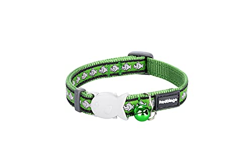 Red Dingo Collar de Gato, 12 mm/20-32 cm, Verde Reflectante