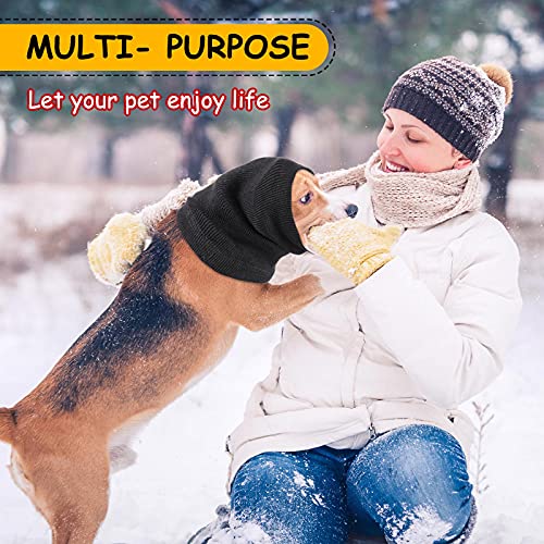 Redecilla de Perro Protector de Orejas de Perros Calentador de Cuello y Orejas Defensores de Oído de Cachorros Orejeras de Perros con Protección Acústica Redecilla de Orejas de Mascota