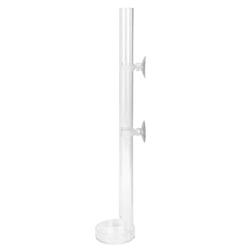 Redxiao 【𝐕𝐞𝐧𝐭𝐚 𝐑𝐞𝐠𝐚𝐥𝐨 𝐏𝐫𝐢𝐦𝐚𝒗𝐞𝐫𝐚】 Tubo de alimentación de Acuario, con 2 ventosas, alimentador de pecera Transparente, Duradero con Bandeja para Peces(Tube Length 40cm)