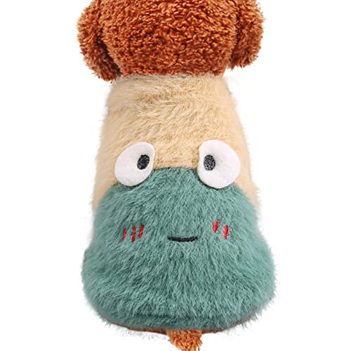 REFRIY Abrigo de AlgodóN CáLido para Clima FríO para Perros, La Rana Tiene Ojos Bizcos, Cuello Redondo, Ropa Abrigada de Invierno, Ropa Abrigada para Perros para Perros PequeñOs Abrigo,XS