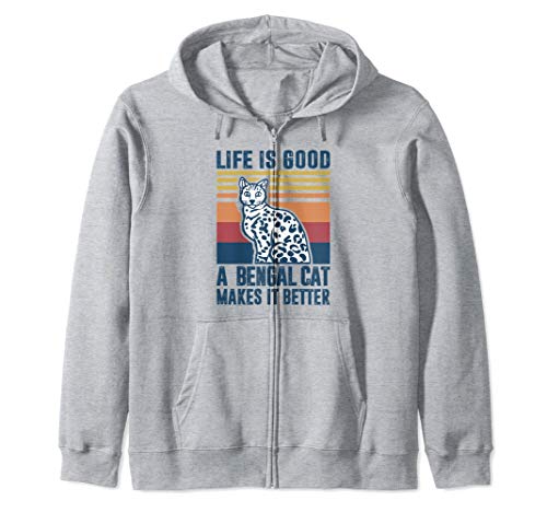 Regalos para gatos de Bengala Hombres Mujeres Gato Mamá Papá Sudadera con Capucha