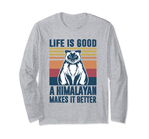 Regalos para gatos del Himalaya Hombres Mujeres Gato Mamá Manga Larga