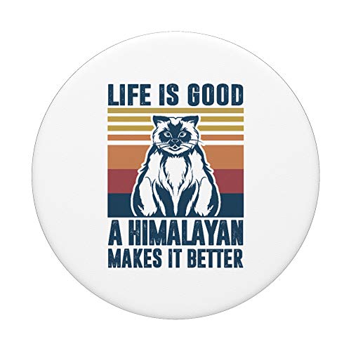 Regalos para gatos del Himalaya Hombres Mujeres Gato Mamá PopSockets PopGrip: Agarre intercambiable para Teléfonos y Tabletas