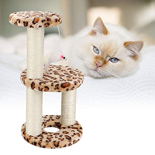 Rehomy Gato Trepador Marco Tres Capas Mascota Árbol Rascador Jugar Juguete Marco Redondo Placa