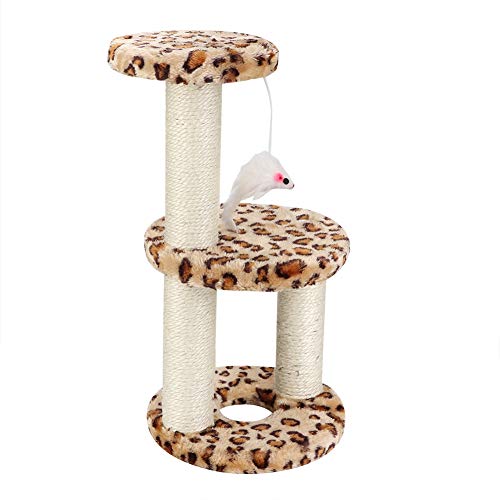 Rehomy Gato Trepador Marco Tres Capas Mascota Árbol Rascador Jugar Juguete Marco Redondo Placa