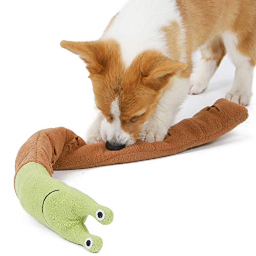 Rehomy Juguete de peluche para mascotas en forma de caracol para perros dispensación de chupete de juguete para la nariz de juguete de entrenamiento