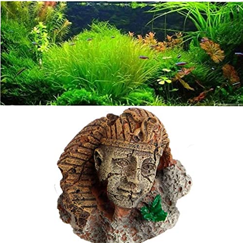 Resina Artificial Antiguo Faraón Egipcio Esfinge Ruinas Pilar Roman Style Estatua Acuario Decoraciones del Acuario Ornamento