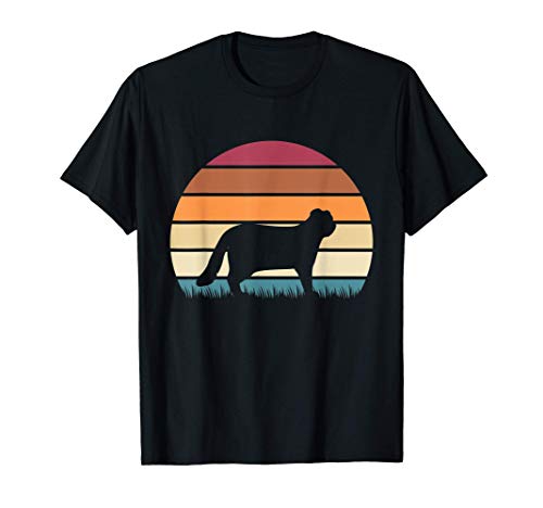 Retro Vintage Sunset Kitten Feline Pet Scottish Fold Cat Camiseta