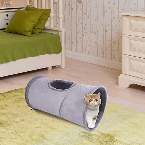 REXLIS Tunnel de juguete para gato, juguete educativo plegable para gatos, cubo de taladro, túnel de gato para animales de compañía, tubo de juego de conejo, resistente al desgaste para el interior