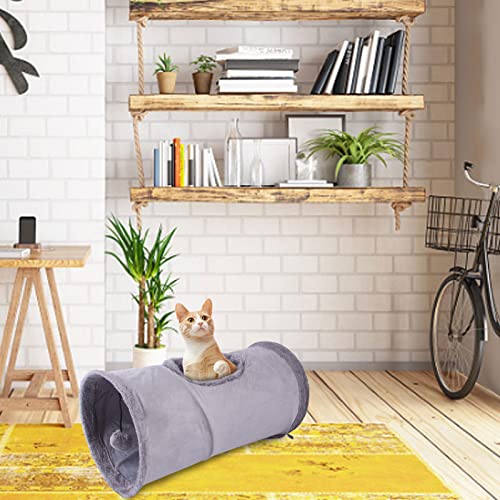 REXLIS Tunnel de juguete para gato, juguete educativo plegable para gatos, cubo de taladro, túnel de gato para animales de compañía, tubo de juego de conejo, resistente al desgaste para el interior